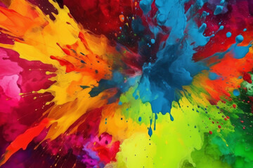 Colorful paint splatter background