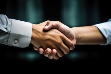 business people shaking hands. Generative ai