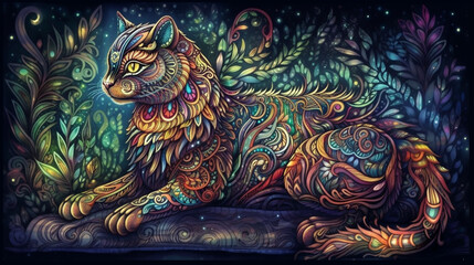 Psychedelic Cat