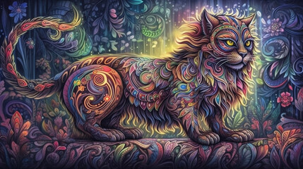 Psychedelic Cat