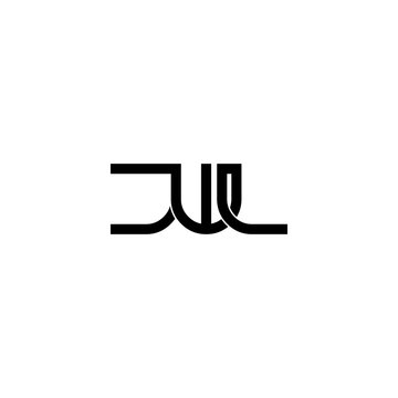 jwl typography letter monogram logo design