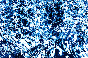 Blue chaos backdrop. Abstract foggy clouds. Neon paint leak texture. Cosmic ink flow effect...