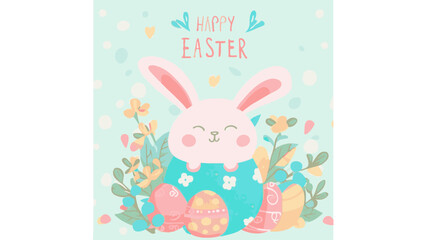 Obraz na płótnie Canvas Happy Easter - Vector Illustration 
