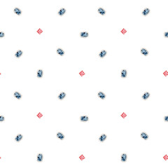 Seamless pattern watercolor with hand draw illustration stones sapphire and emerald. crystal stone watercolor beautiful collection,color gems design decor