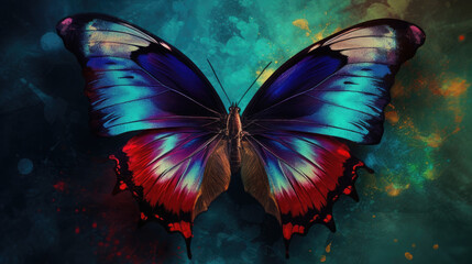 Obraz na płótnie Canvas spirit animal butterfly illustration - by generative ai