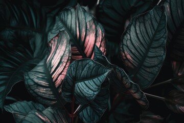 Fototapeta na wymiar close-up view of green leaves on a plant. Generative AI