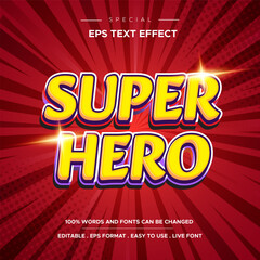 Super Hero Text Effect editable