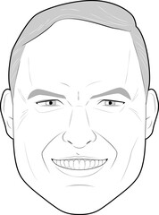 笑顔の白人男性①