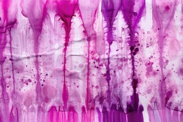 Illustration of an abstract painting with vibrant pink and purple colors. Generative AI