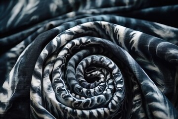 detailed black and white textile pattern. Generative AI