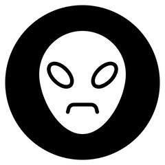 Fototapeta premium alien glyph icon