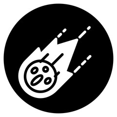 meteorite glyph icon