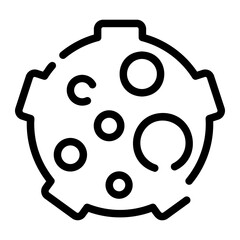 meteorite line icon