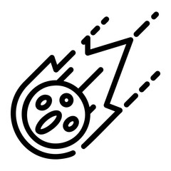 meteorite line icon © afif