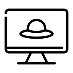 ufo line icon