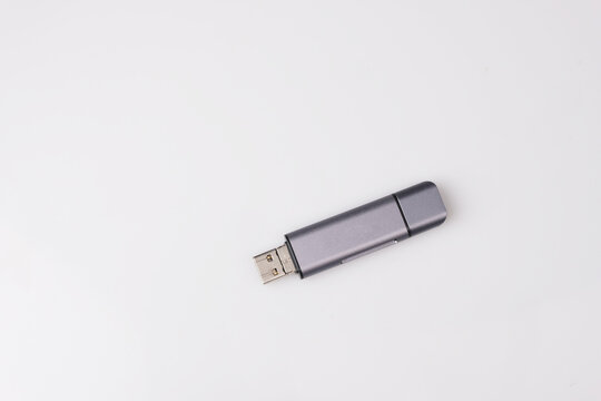 usb flash drive on white