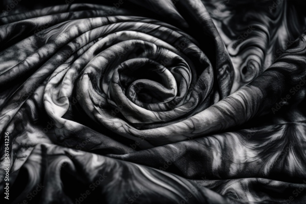 Poster monochrome textile pattern. generative ai