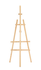 Wooden easel isolated on white. Artist's equipment