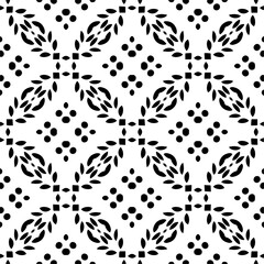 Black and white abstract patterns.Seamless monochrome repeating pattern for web page, textures, card, poster, fabric, textile.