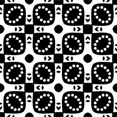 Black and white abstract patterns.Seamless monochrome repeating pattern for web page, textures, card, poster, fabric, textile.
