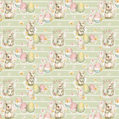 Happy Easter Seamless Patterns