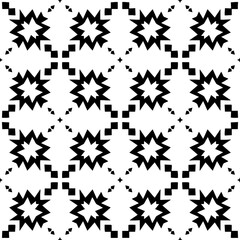 Black and white abstract patterns.Seamless monochrome repeating pattern for web page, textures, card, poster, fabric, textile.