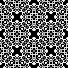 Black and white abstract patterns.Seamless monochrome repeating pattern for web page, textures, card, poster, fabric, textile.