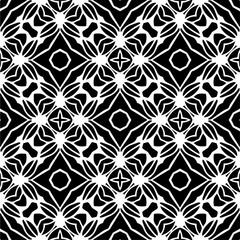 Black and white abstract patterns.Seamless monochrome repeating pattern for web page, textures, card, poster, fabric, textile.
