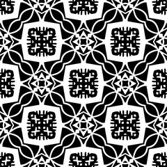 Black and white abstract patterns.Seamless monochrome repeating pattern for web page, textures, card, poster, fabric, textile.