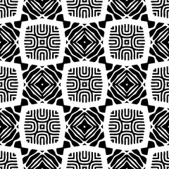Black and white abstract patterns.Seamless monochrome repeating pattern for web page, textures, card, poster, fabric, textile.