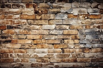 Obraz premium Illustration of an aged brick wall with rustic charm. Generative AI