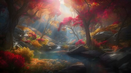 Step into a world of enchantment and wonder with a stunning, hyper-realistic image of nature that captures the essence of its magical beauty. Created using generative AI.
