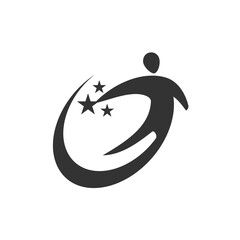 reach dream logo. template Icon Illustration Brand Identity. Isolated and flat illustration. Vector graphic