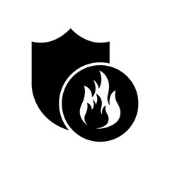 Fire resistant icon symbol trendy style on white background..eps
