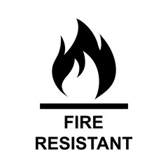  Fire resistant vector illustration on white background..eps