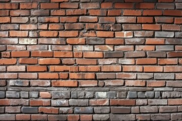 Brick Wall with a Single Red Brick Standing Ou. Generative AI