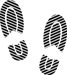 Footprint icon isolated on white background. Vector art.