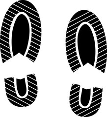 Shoe print - vector icon flat illustration on white background..eps