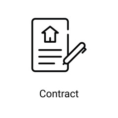 Fototapeta na wymiar Contract icon. Suitable for Web Page,Mobile,App,UI,UX�and�GUI�design.