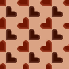 Valentine's Day hearts love pattern (vector)