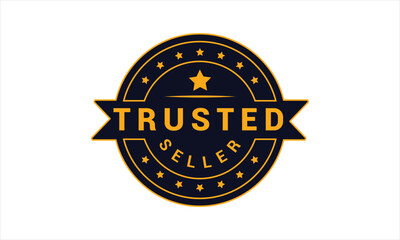vector graphic design, Trusted stamp, label, sticker vector icon sign