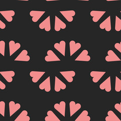 Valentine's Day hearts love pattern (vector)