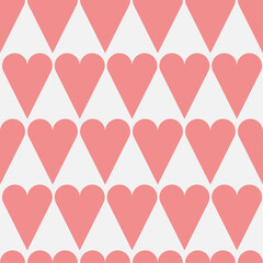 Valentine's Day hearts love pattern (vector)