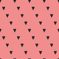 Valentine's Day hearts love pattern (vector)