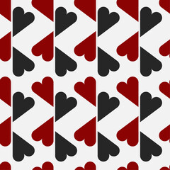 Valentine's Day hearts love pattern (vector)