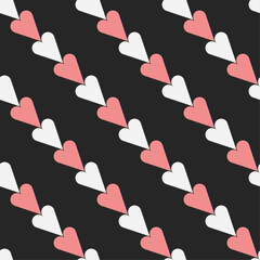 Valentine's Day hearts love pattern (vector)