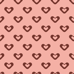 Valentine's Day hearts love pattern (vector)