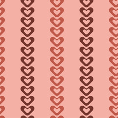 Valentine's Day hearts love pattern (vector)