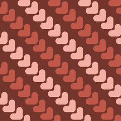 Valentine's Day hearts love pattern (vector)