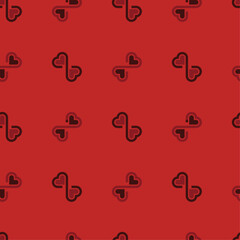 Valentine's Day hearts love pattern (vector)